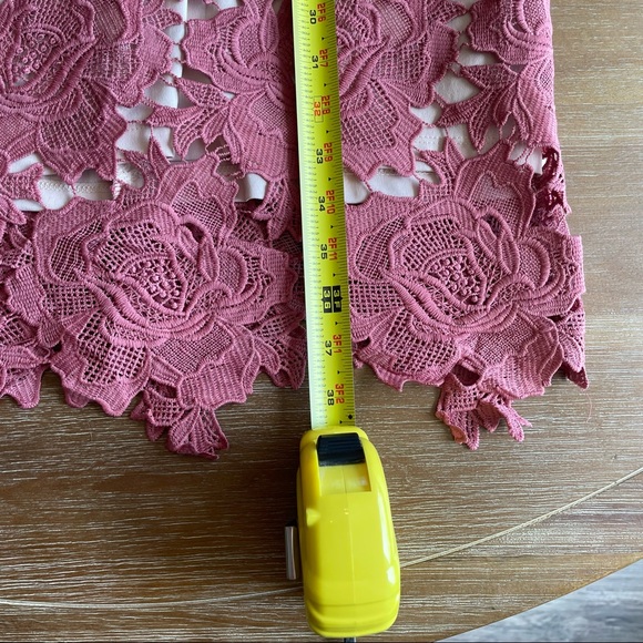 Akira Chicago Black Label High Neck Pink & Nude Lace Body-Con Dress Size Medium - Picture 14 of 14